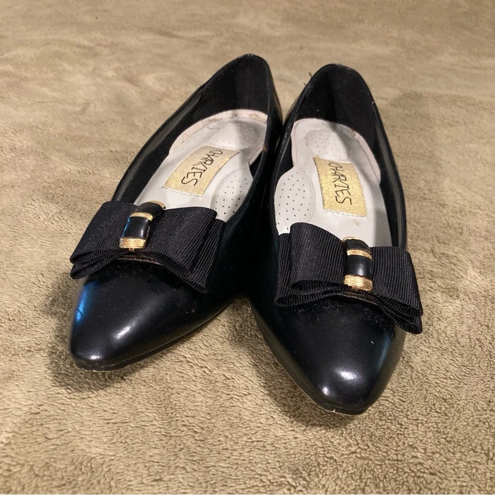 EUC Charlies Afton Vintage 80s Heels Black Size 7.5M